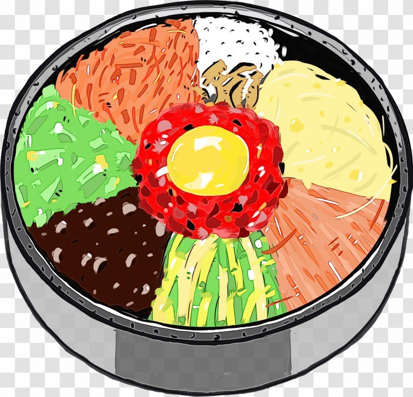 Food Cuisine Dish Side Korean - Watercolor - Games Transparent PNG