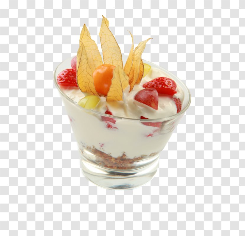 Sundae Gelato Breakfast Frozen Yogurt Muesli - Trifle Transparent PNG