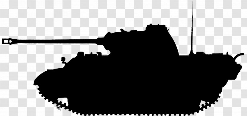Black & White - Combat Vehicle - M Weapon Silhouette Font Transparent PNG