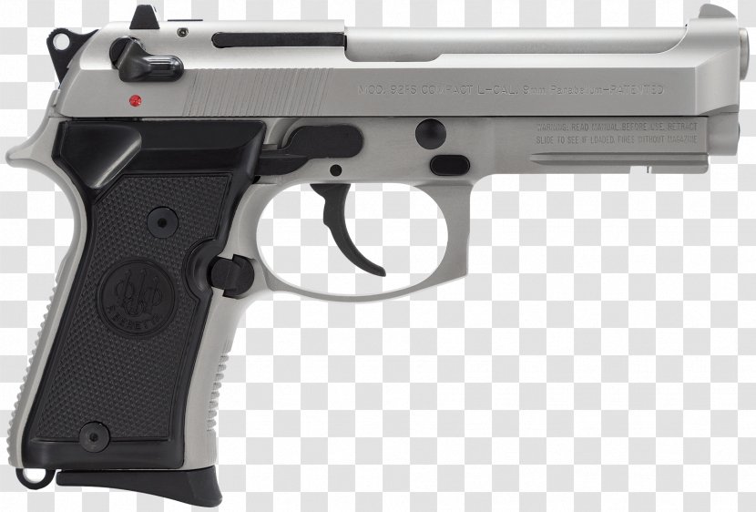 Beretta M9 92 9×19mm Parabellum Pistol - Handgun Transparent PNG
