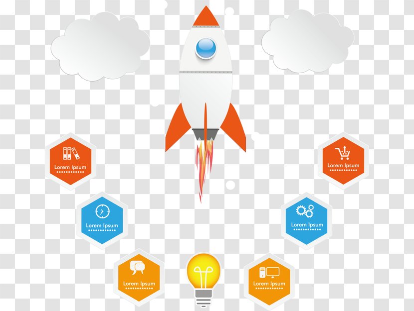 Logo Brand Technology Font - Text - Vector Cartoon Rocket Chart Transparent PNG