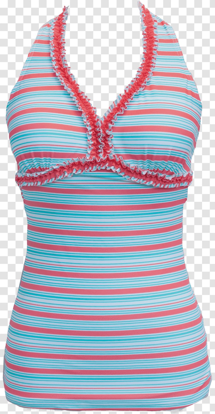 Top Neck Sleeve Dress Swimsuit - Flower Transparent PNG