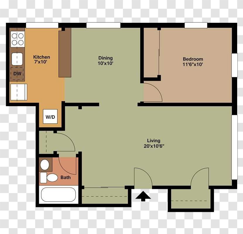 Floor Plan Square Pattern - Schematic - Bed Transparent PNG