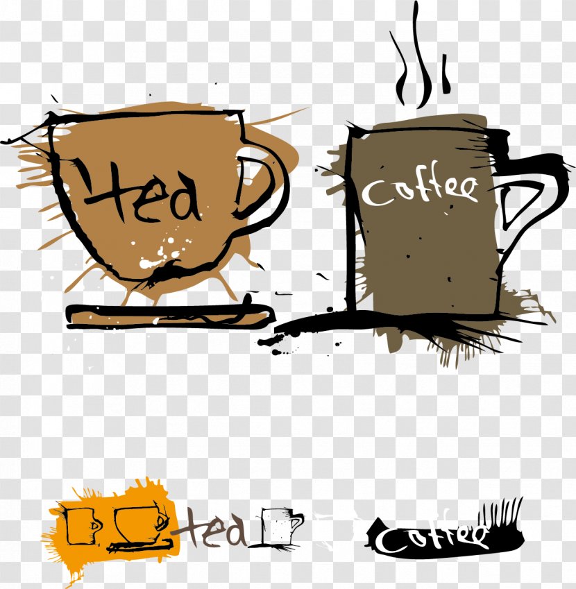 Coffee Cup Tea Adobe Illustrator - Hand-painted Transparent PNG