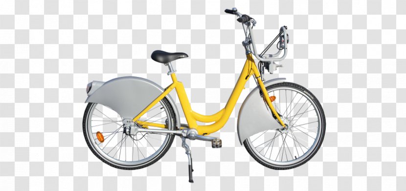 Bicycle Wheels Frames Saddles Hybrid - Chains - Yellow Bike Transparent PNG