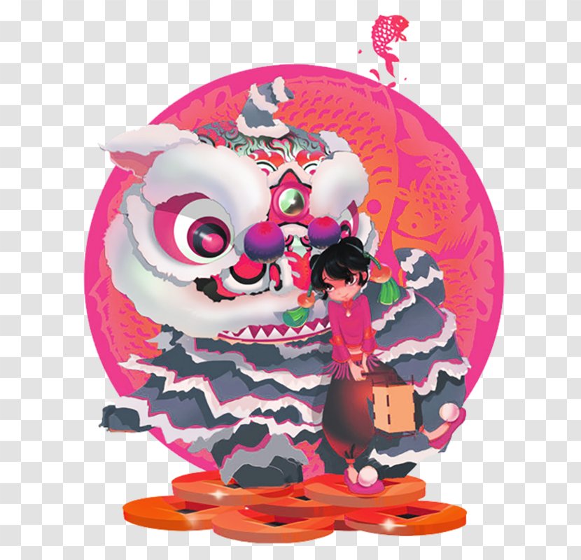 U5929u5929u5927u9b54u738b Chinese New Year Lion Dance Lantern Festival - Red Transparent PNG