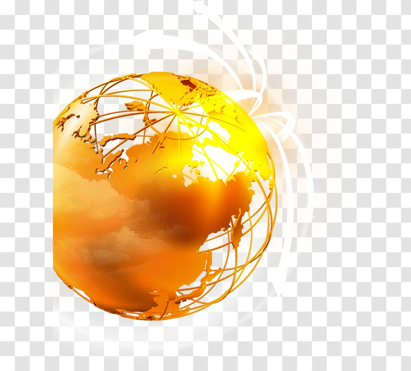 Earth Orange Internet - Globe Transparent PNG