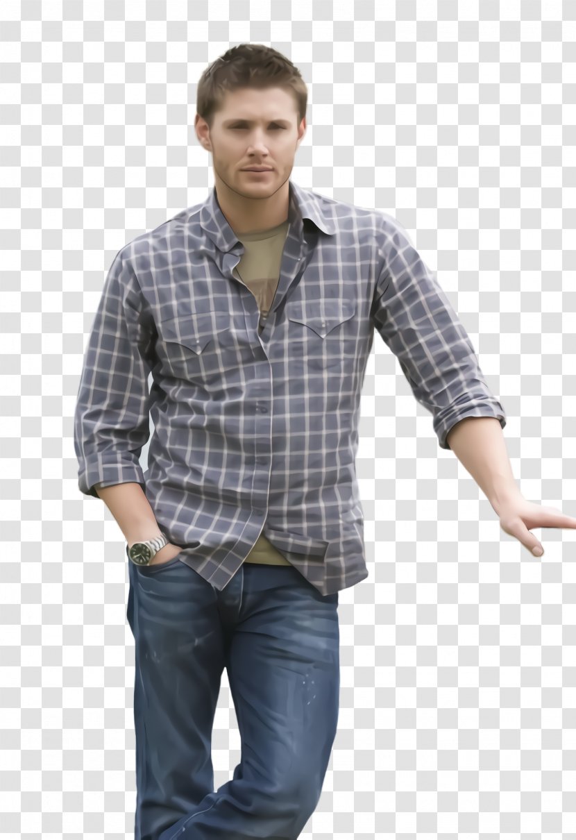 Jeans Background - Collar Sitting Transparent PNG