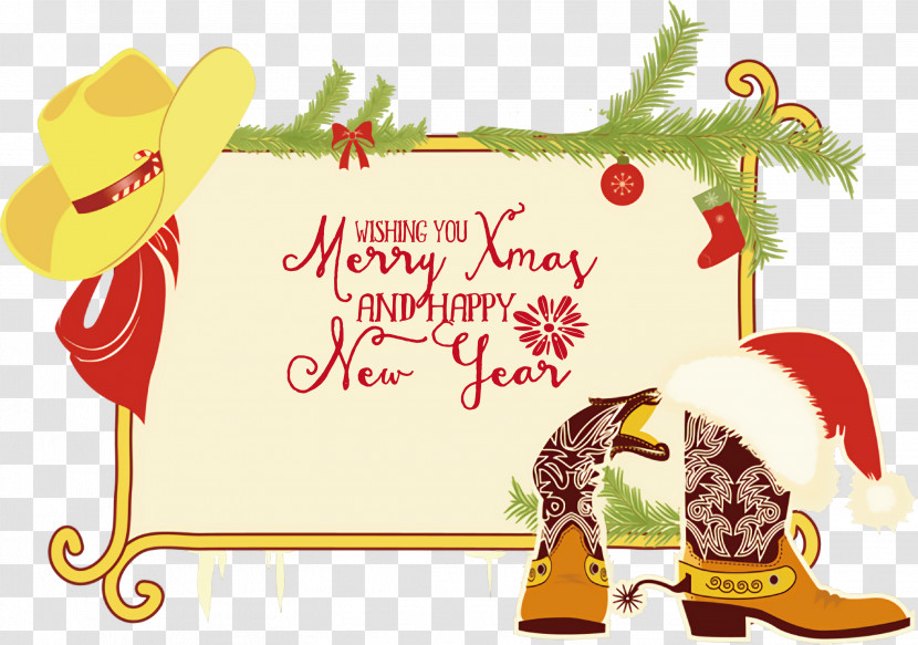 Merry Christmas Happy New Year Transparent PNG