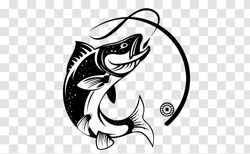 Whistler Year-Round Fishing Angling Fly Fishery - Black And White - Funny Fish Transparent PNG