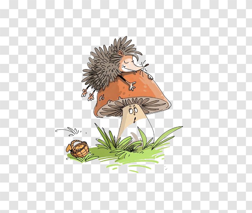 Four-toed Hedgehog Drawing Mushroom Illustration - Hydnum Repandum - Cartoon Mushrooms Transparent PNG