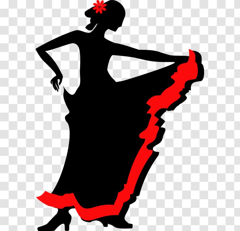 Flamenco Dance Silhouette Clip Art - Drawing - Creative Trend Dancing Woman Transparent PNG