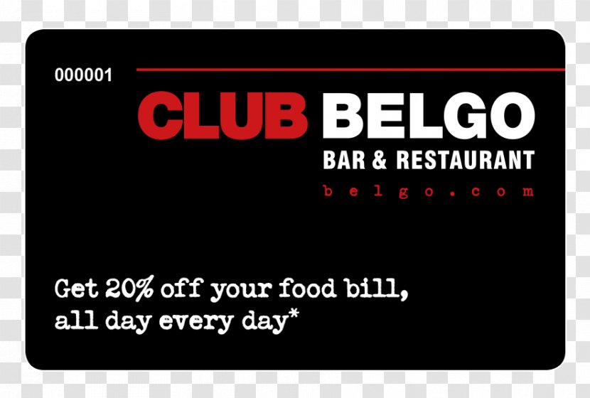 Belgo Restaurant Bar Nightclub Logo - Brand - Card Transparent PNG