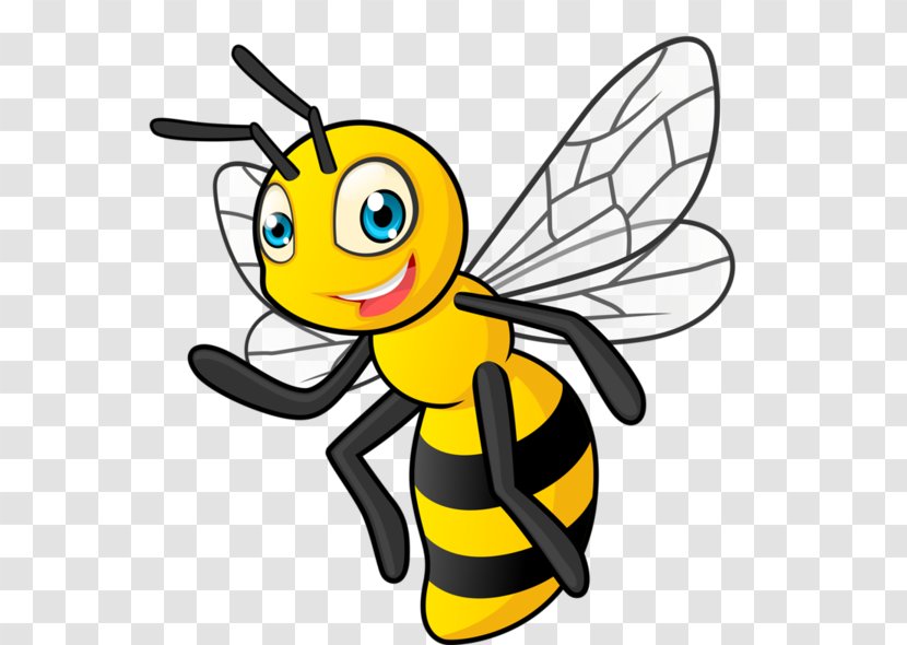 Honey Bee Insect Cartoon - Artwork - Yellow Transparent PNG
