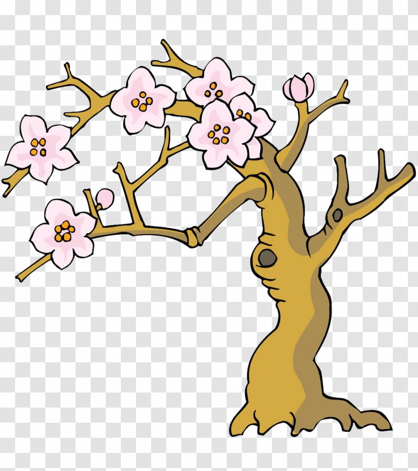 Peach Tree Cartoon U0e01u0e32u0e23u0e4cu0e15u0e39u0e19u0e0du0e35u0e48u0e1bu0e38u0e48u0e19 - Area - Free Pull Material Transparent PNG