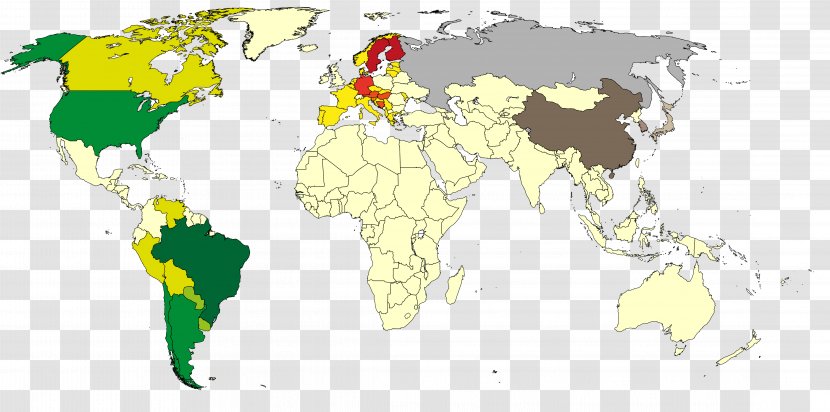 United States Census World Map Dependent Territory - Population - Oceans Transparent PNG