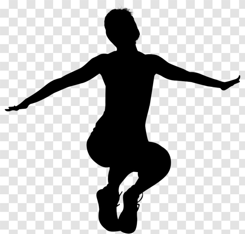 Black & White - Physical Fitness - M Shoe Human Behavior Silhouette Transparent PNG