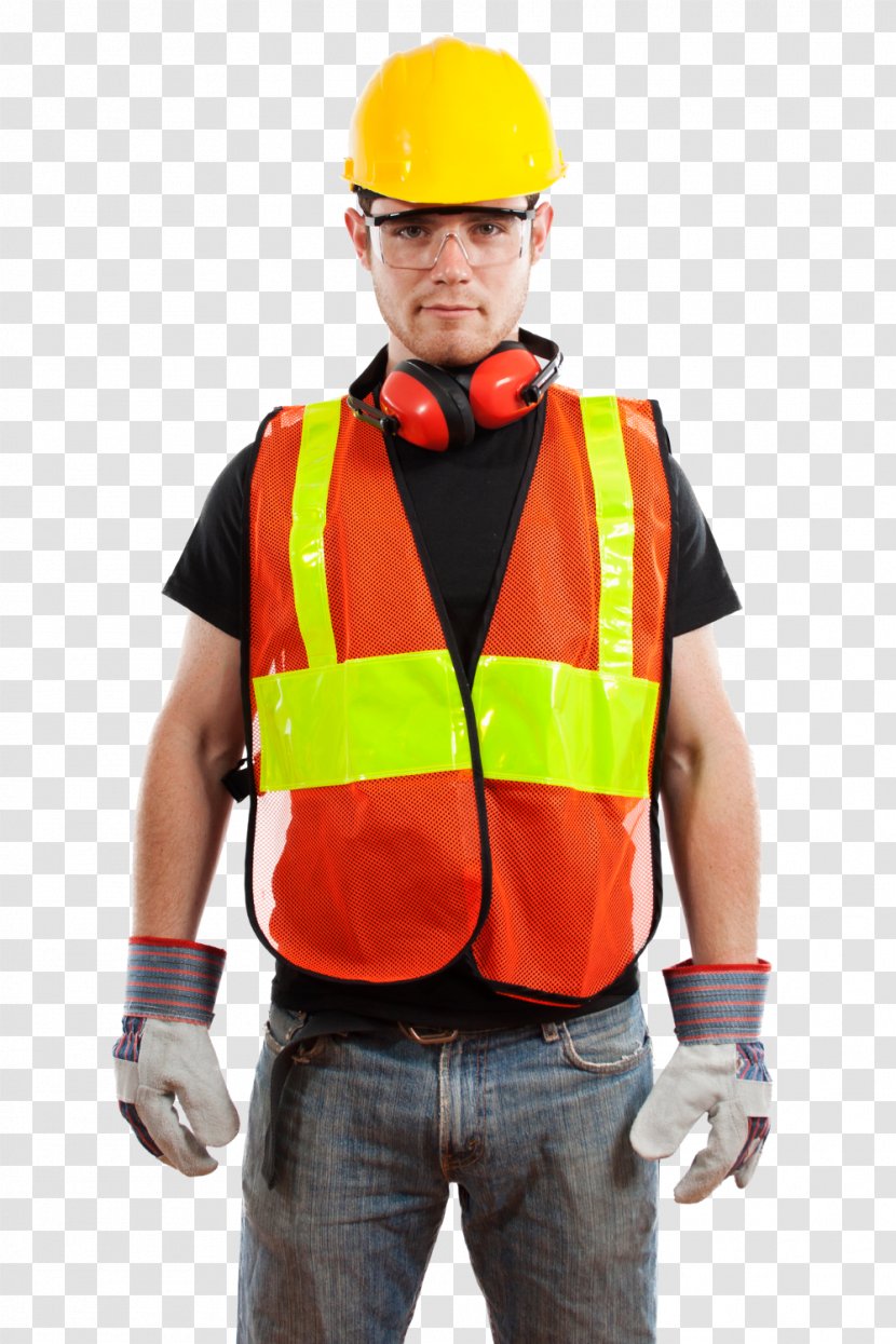 Laborer Construction Worker Architectural Engineering General Contractor - High Visibility Clothing Transparent PNG