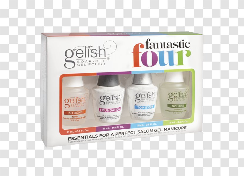 Gelish Fantastic Four Kit Soak-Off Gel Polish Nails Color Club Nail PH Bond Transparent PNG