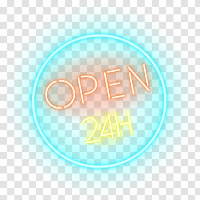 Neon Sign Clip Art Psd - Label - Opening Hours Open Transparent PNG