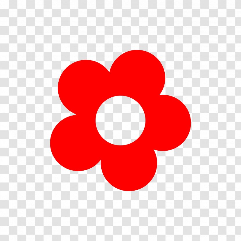 Flower Red Petal Clip Art - Symbol - Hippie Cliparts Transparent PNG