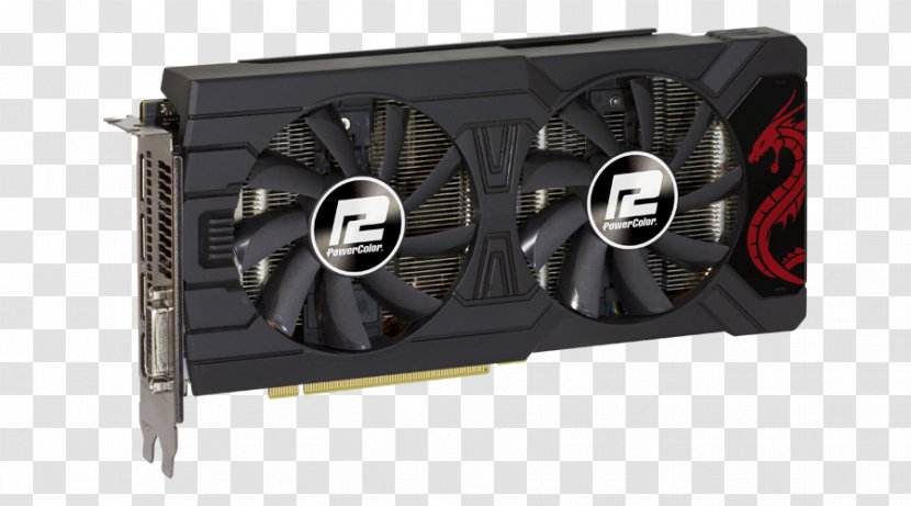 Graphics Cards & Video Adapters PowerColor AMD Radeon RX 570 GDDR5 SDRAM - Io Card - Amd Rx 300 Series Transparent PNG