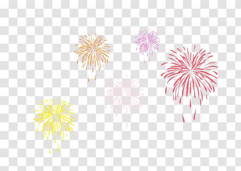 Fireworks Yellow Pink Line Event Transparent PNG