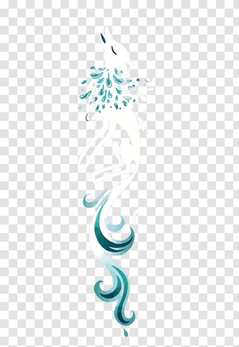 Turquoise Pattern - Vector Fox Transparent PNG