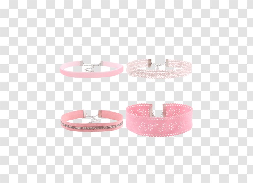 Choker Pink Necklace Bijou Jewellery - Bling Earrings Transparent PNG