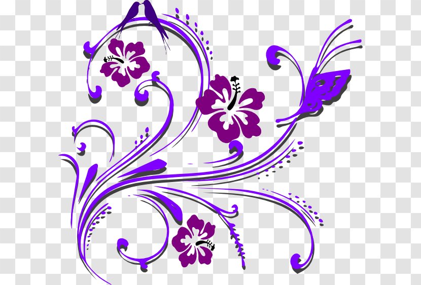 Butterfly Flower Violet Clip Art - Symbol - Purple Wedding Cliparts Transparent PNG