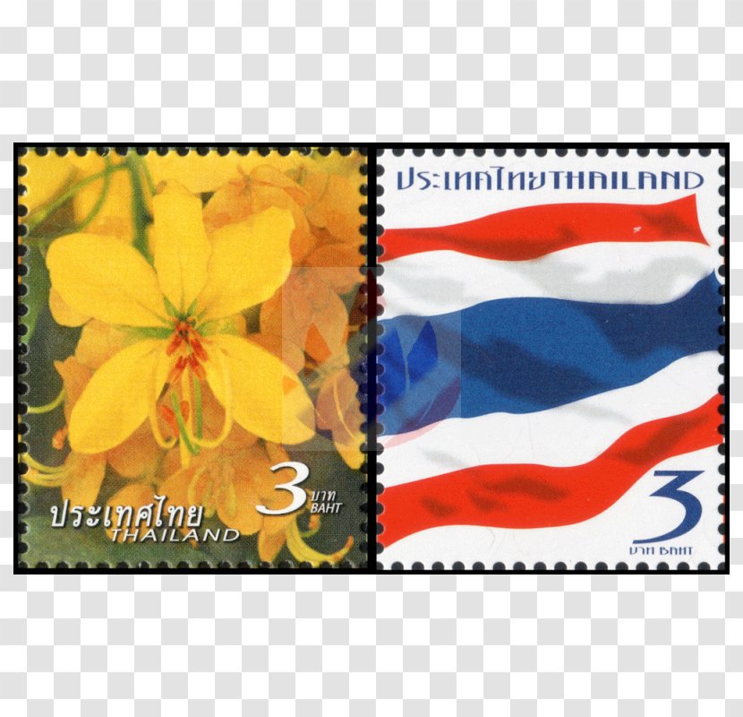 Flag Of Thailand Petal National Postage Stamps - Cassia Fistula Transparent PNG