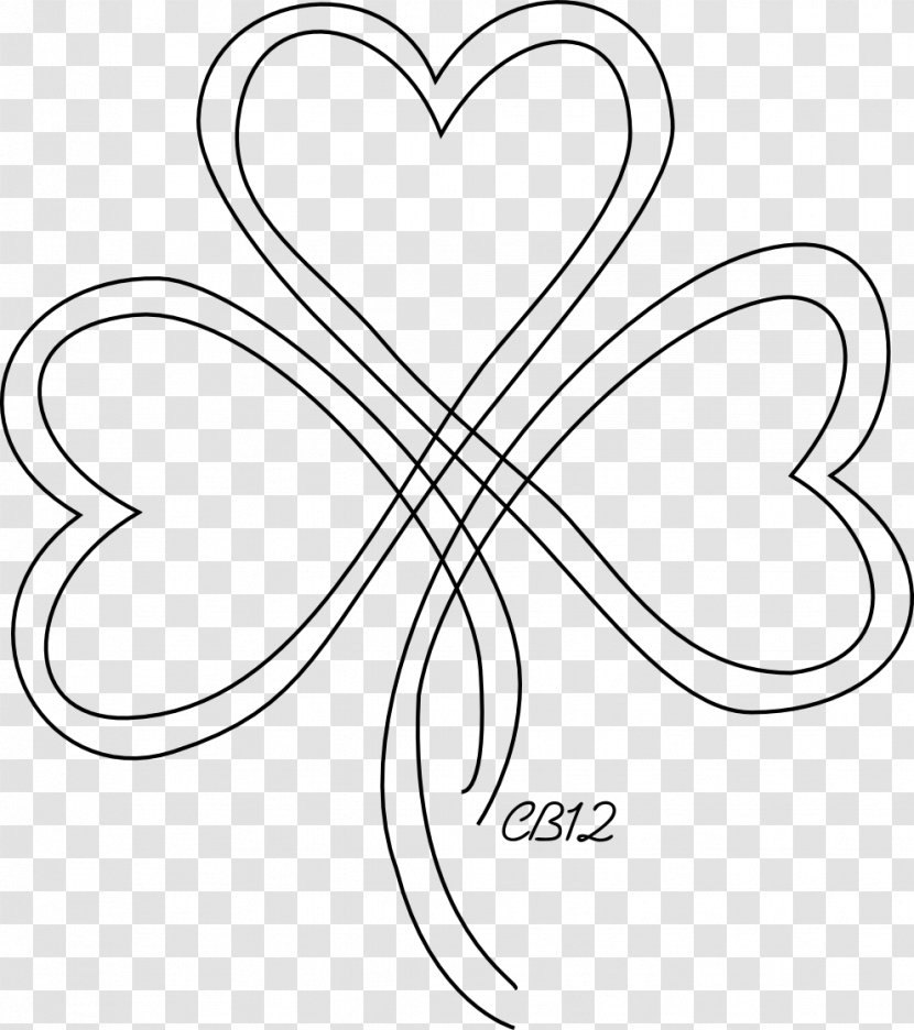 Shamrock Clover Ireland Celtic Knot Saint Patrick's Day - Silhouette Transparent PNG