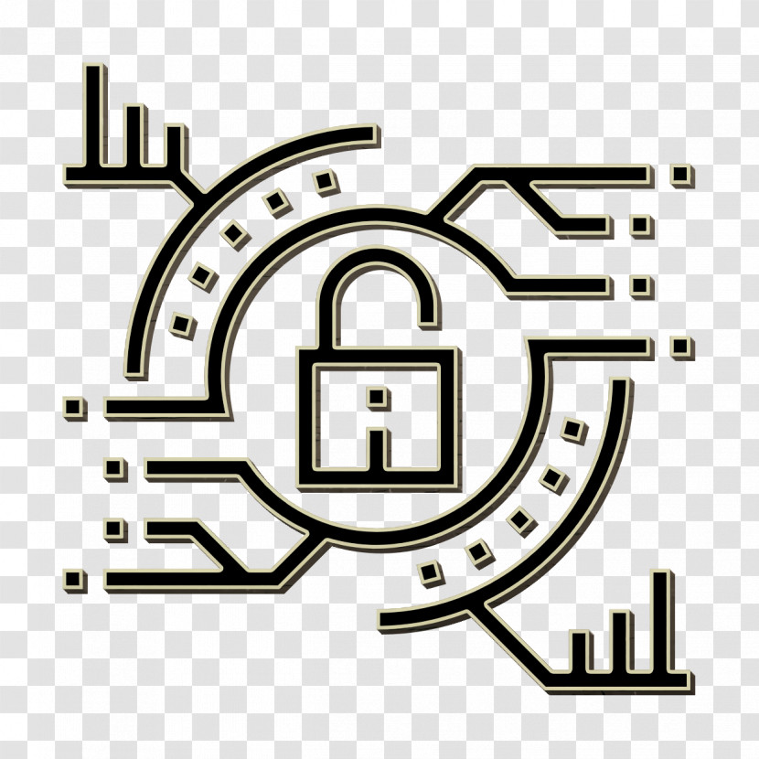 Lock Icon Cyber Robbery Icon Cyber Security Icon Transparent PNG