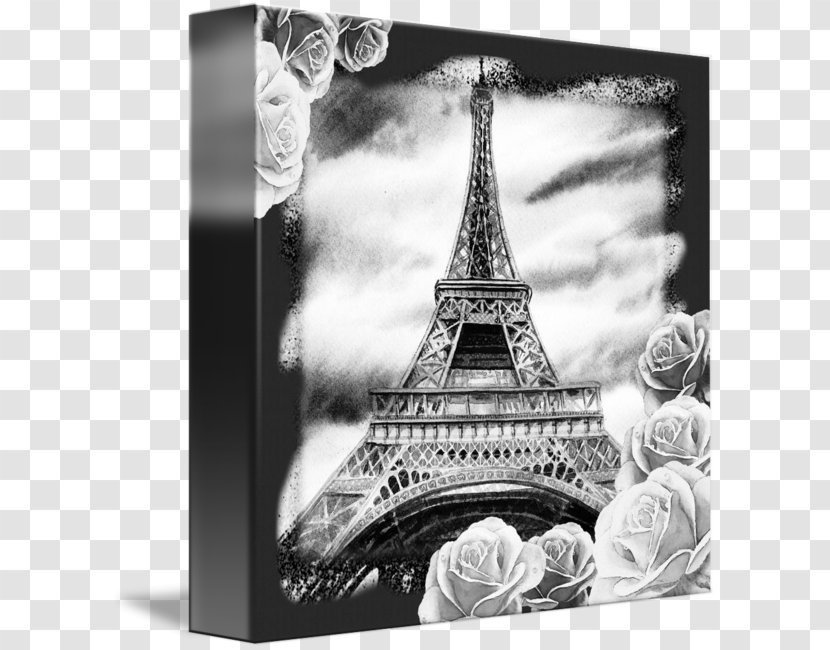 Photographic Paper Picture Frames Photography White - Black And - Eiffel Watercolor Transparent PNG