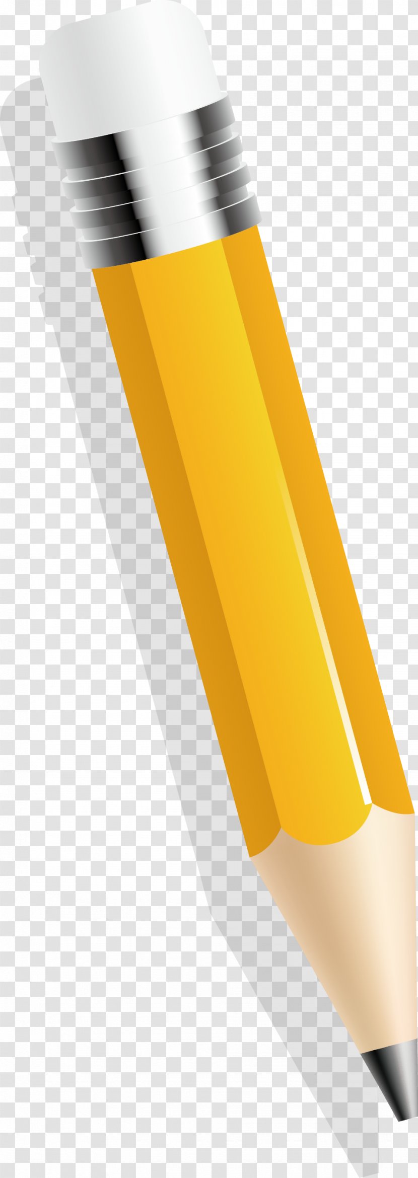 Pencil Yellow - Office Supplies - Vector Effect Map Transparent PNG