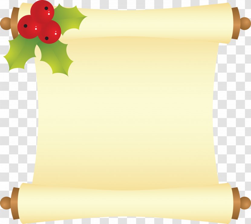 Paper Christmas Scroll Clip Art - Tree - Parchment Transparent PNG