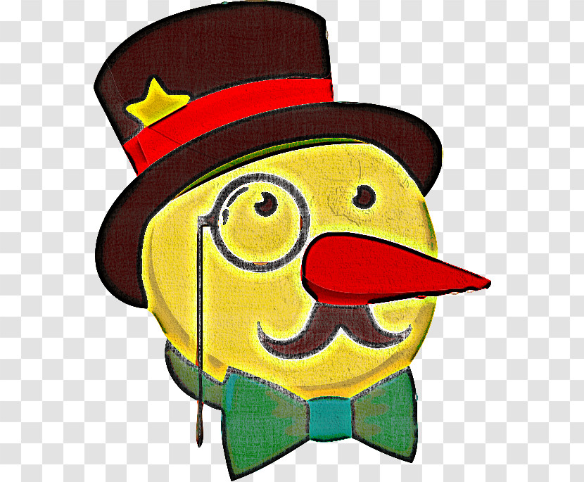 Hat Yellow Cartoon Smiley Character Transparent PNG