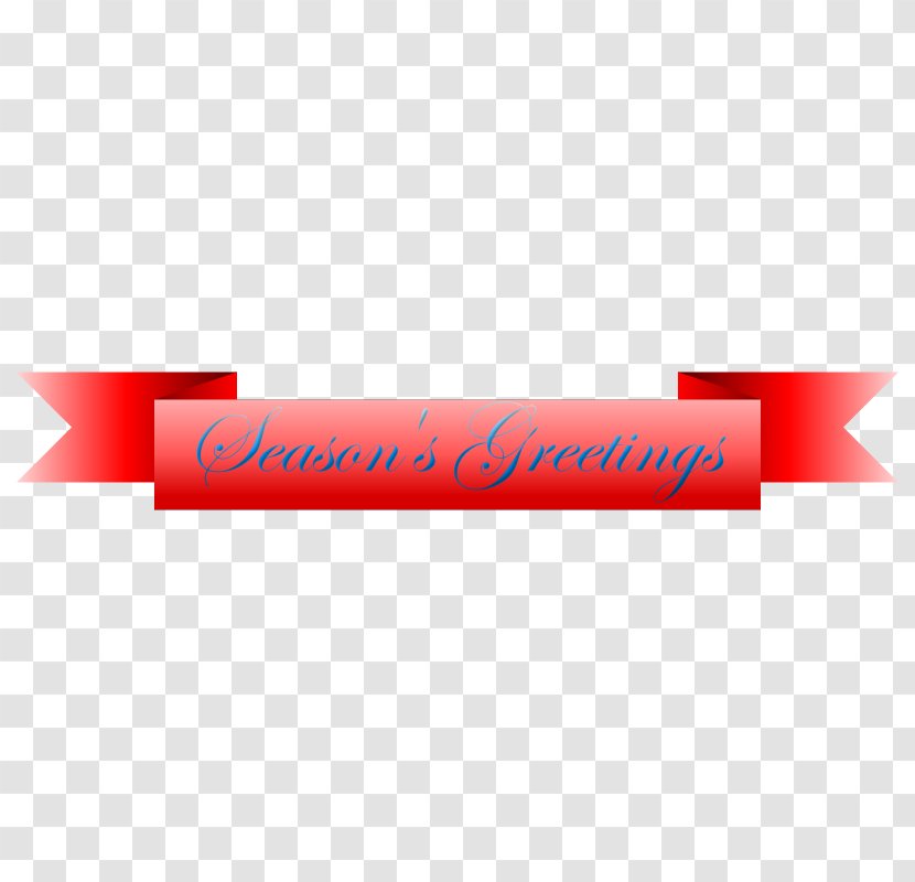 Ribbon Greeting Gift Clip Art - Rectangle - Free Seasons Greetings Images Transparent PNG