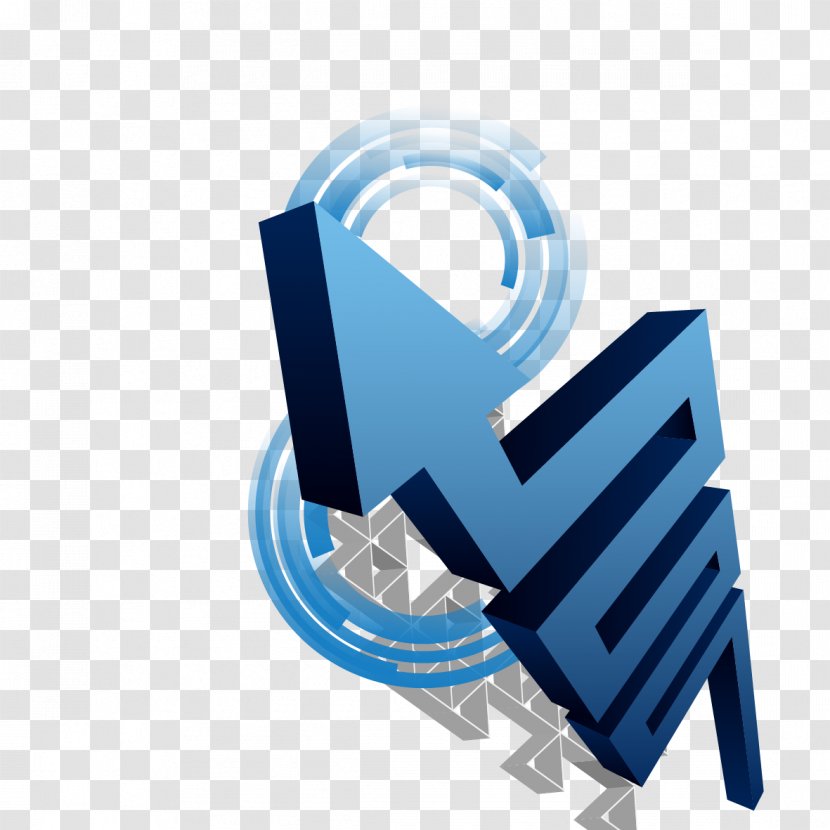 Arrow Stereoscopy Three-dimensional Space - Brand - Vector Perspective Blue Transparent PNG
