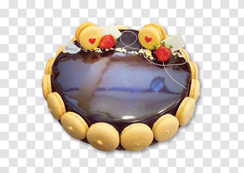 Chocolate Cake CarameL Patisserie & Cafe Dessert Pastry - Macaron Transparent PNG