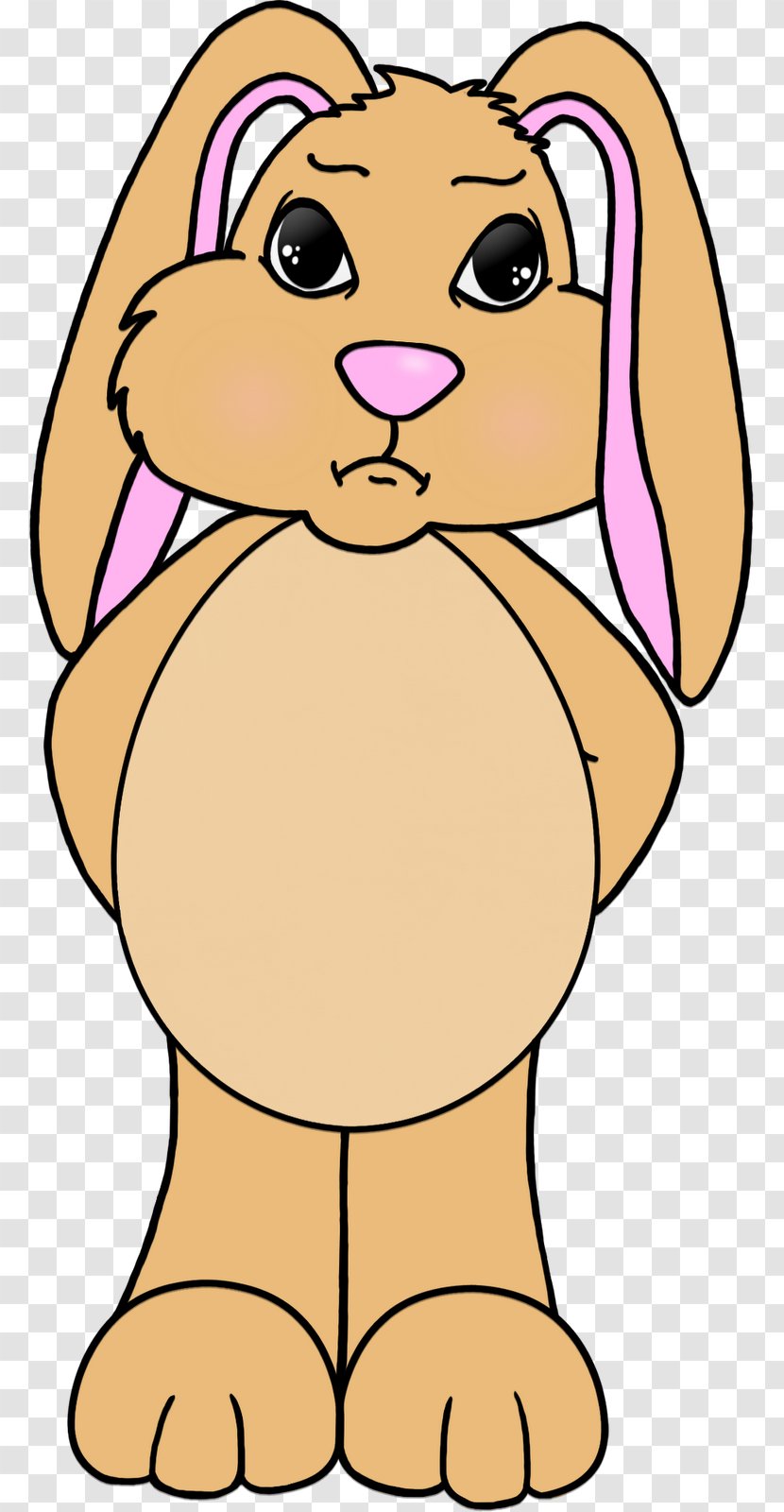 Puppy Rabbit Easter Bunny Sadness Clip Art - Frame - Rabbit! Clipart Transparent PNG