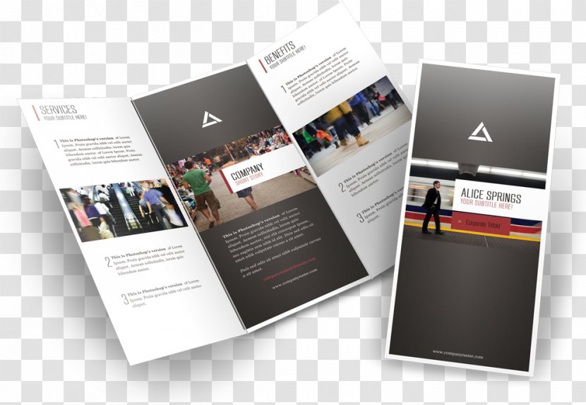 Brochure Mockup Printing Graphic Design - Folded Leaflet - Direct Marketing Transparent PNG
