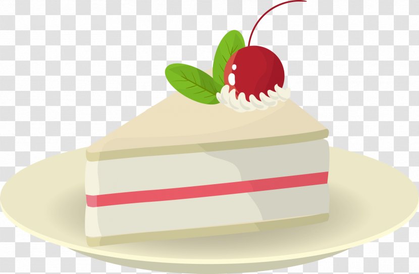 Torte Cheesecake Cream - Cherry - Vector White Cake Transparent PNG