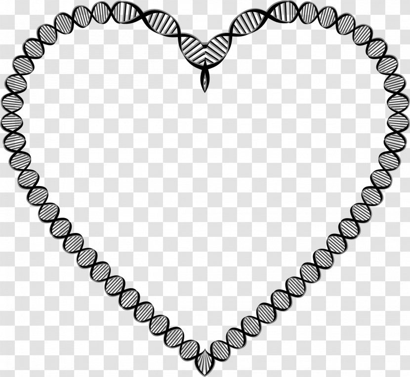 Necklace Chain DNA Clip Art - Heart - Double Helix Transparent PNG