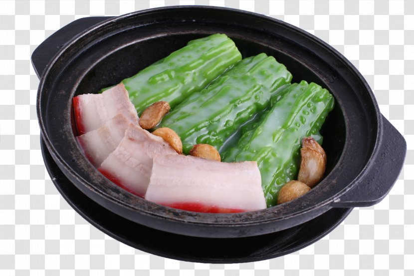 Vegetarian Cuisine Bitter Melon Asian Stuffing - Leaf Vegetable - Pork With Transparent PNG