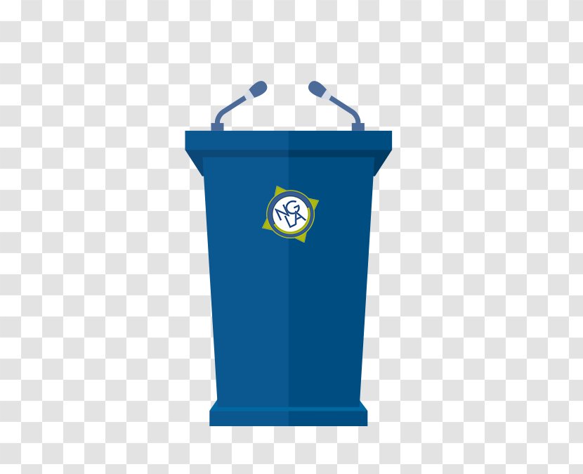 Convention Download - Electric Blue - Podium Transparent PNG