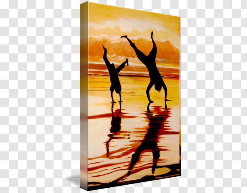 Silhouette Visual Arts Photography Shadow - Painting - Beach Sunset Transparent PNG