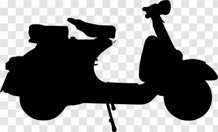 Car Cartoon - Scooter - Vehicle Blackandwhite Transparent PNG