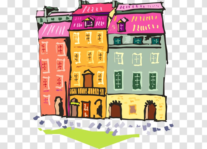 Apartment House Clip Art - Royaltyfree - Townhouse Cliparts Transparent PNG