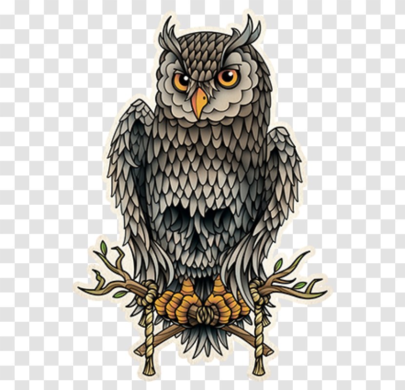 Owl Old School (tattoo) Flash Tattoo Artist - Skull - Rock Transparent PNG